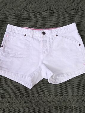 Abercrombie & Fitch Jean Shorts Low Rise White Denim Booty Y2K Vintage